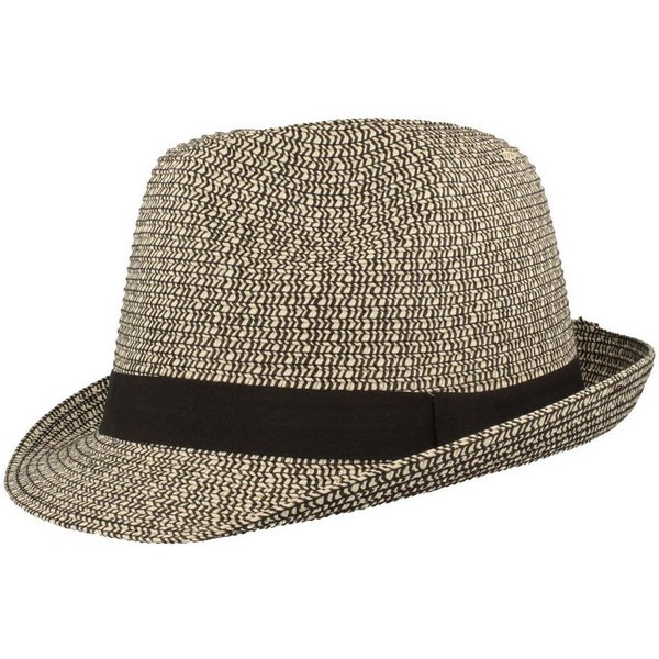 Breiter Strohhut knautschbarer Borten-Trilby