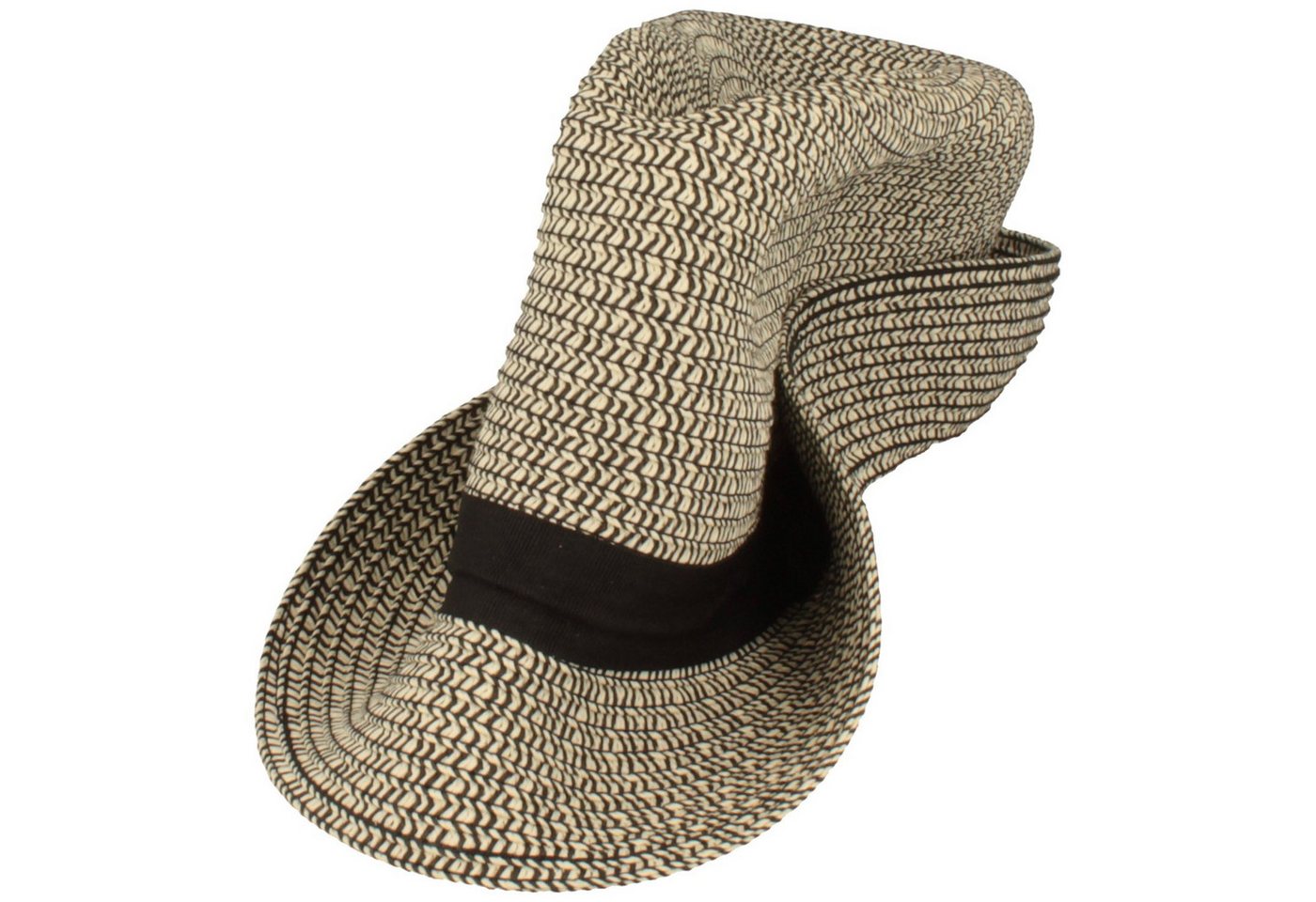 Breiter Strohhut knautschbarer Borten-Trilby – Bild 5 von 5