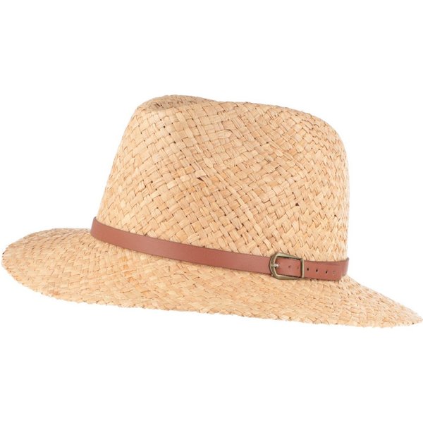 Breiter Strohhut Raffia Strohhut luftig leicht Kunstlederband