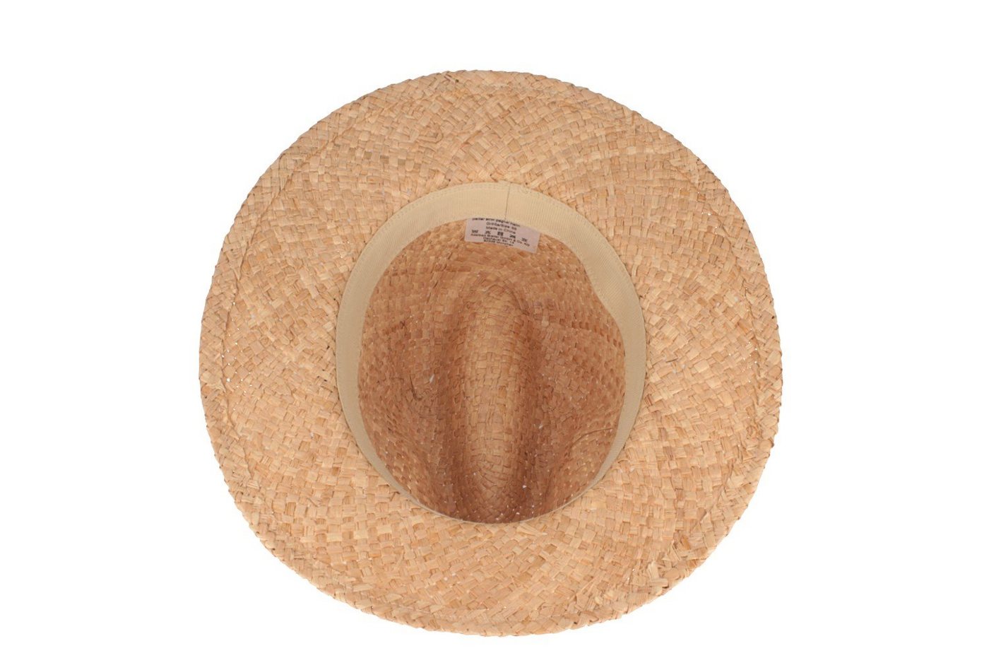 Breiter Strohhut Raffia Strohhut luftig leicht Kunstlederband – Bild 4 von 4