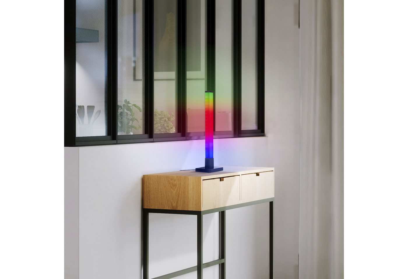 BreLight LED Tischleuchte Neele, Farbwechsel, LED fest integriert, RGB, 50 cm, IC RGB, Musiksensor, dimmbar – Bild 2 von 5