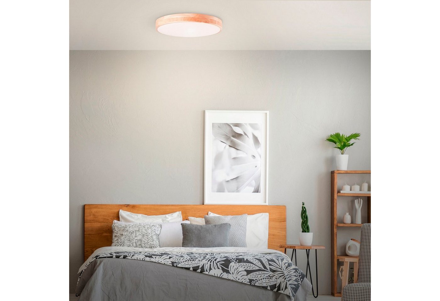 BreLight LED Wandleuchte Slimline, CCT - über Fernbedienung, Dimmfunktion, Nachtlichtfunktion, Timerfunktion, LED fest integriert, warmweiß - kaltweiß, D 50 cm, – Bild 3 von 5