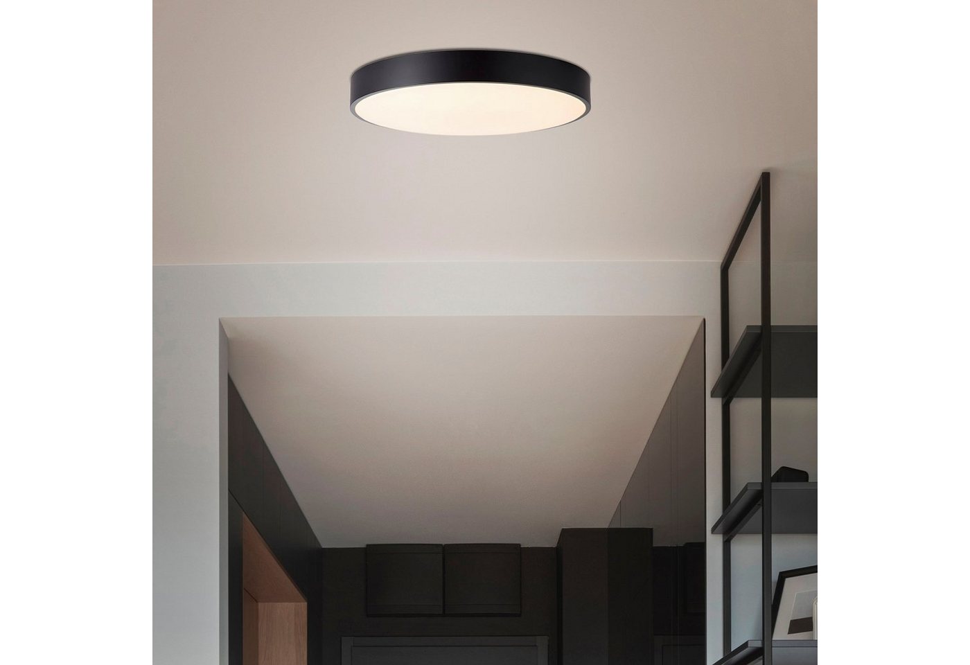 BreLight LED Wandleuchte Slimline, CCT - über Fernbedienung, Dimmfunktion, Nachtlichtfunktion, Timerfunktion, LED fest integriert, warmweiß - kaltweiß, D 50 cm, – Bild 2 von 5