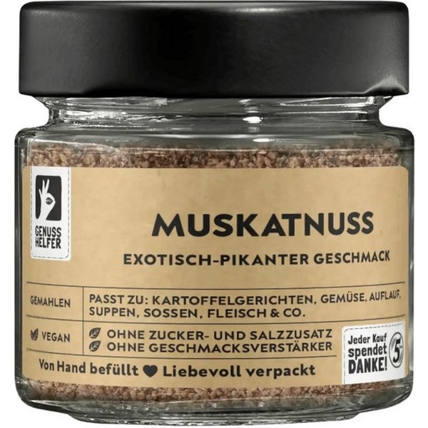 Bremer Gewürzhandel Gewürz Muskatnuss, gemahlen, im Glas, 50 g