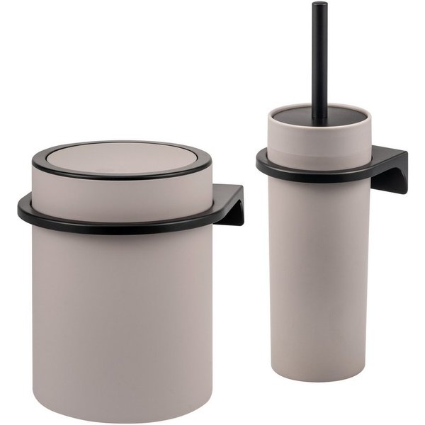 bremermann Badaccessoire-Set 2tlg. Bad-Set SAVONA Softtouch inkl. Wandhalterung, 2 tlg.