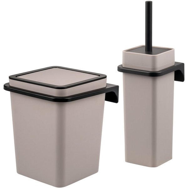 bremermann Badaccessoire-Set 2tlg. Bad-Set SAVONA Softtouch inkl. Wandhalterung, 2 tlg.