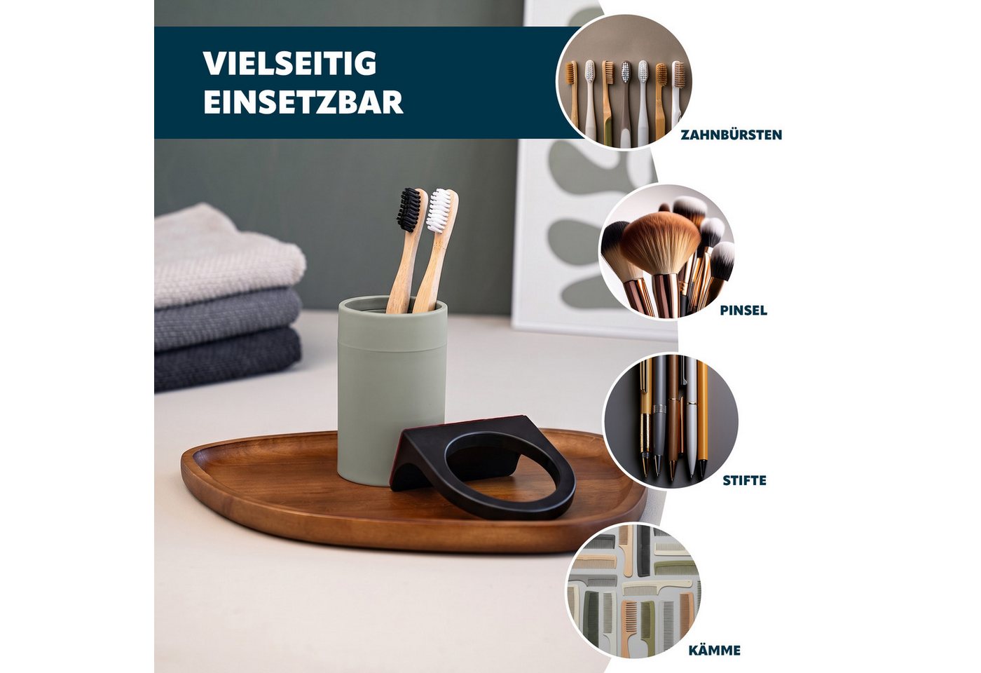 bremermann Badaccessoire-Set SAVONA 4tlg. Soft-Touch – Bild 5 von 5