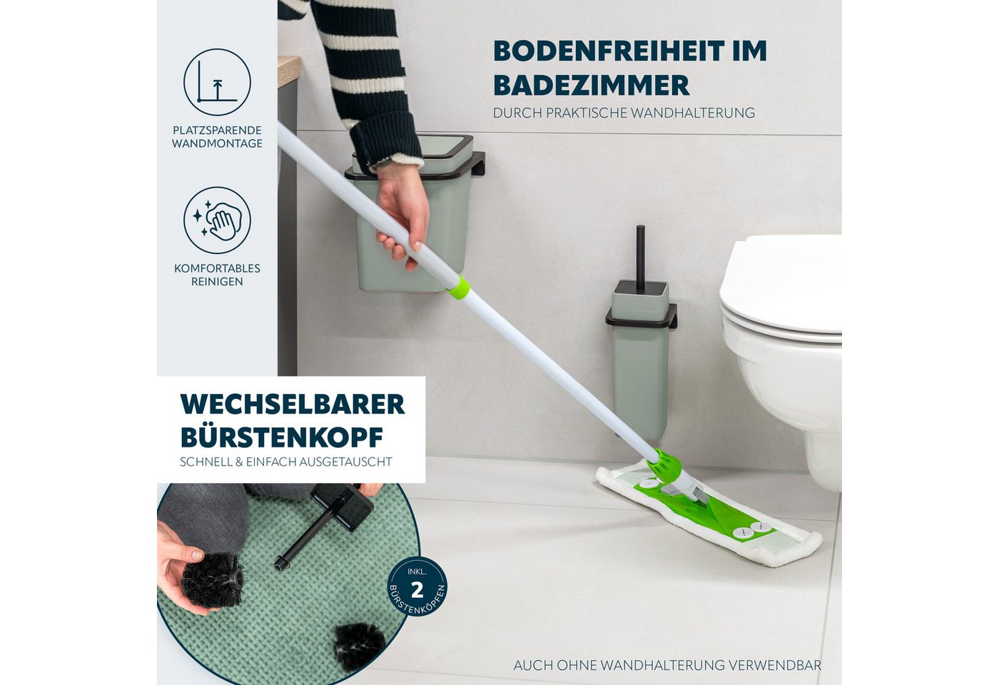 bremermann Badaccessoire-Set SAVONA 4tlg. Soft-Touch, eckig – Bild 3 von 5