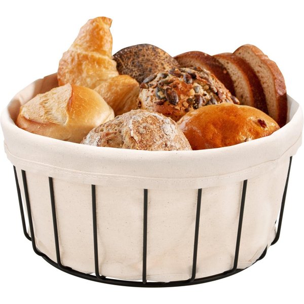 bremermann Brotkorb Brotkorb und Obstkorb schwarz, abnehmbarer Bezug waschbar beige