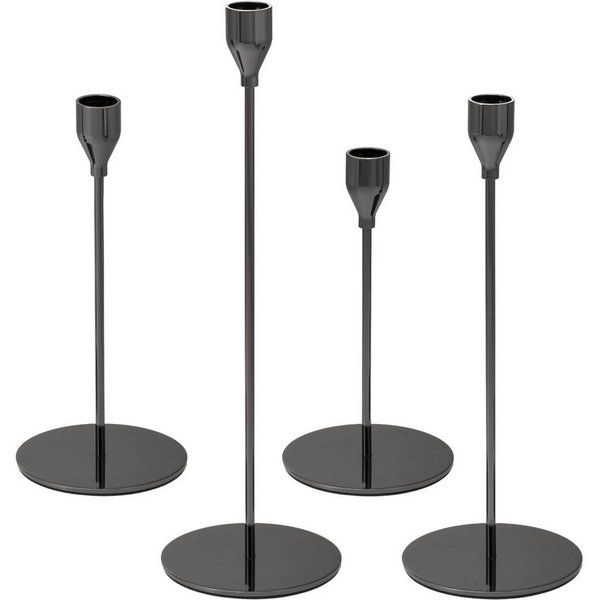 bremermann Kerzenhalter 4er-Set Kerzenhalter, Kerzenständer für Stabkerzen, Metall, roségold (4 St)