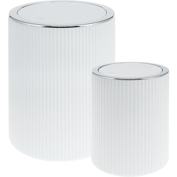 bremermann Kosmetikeimer Kosmetikeimer 2er Set GAVELLO mit Schwingdeckel // Mini 1,5 L und 5,5