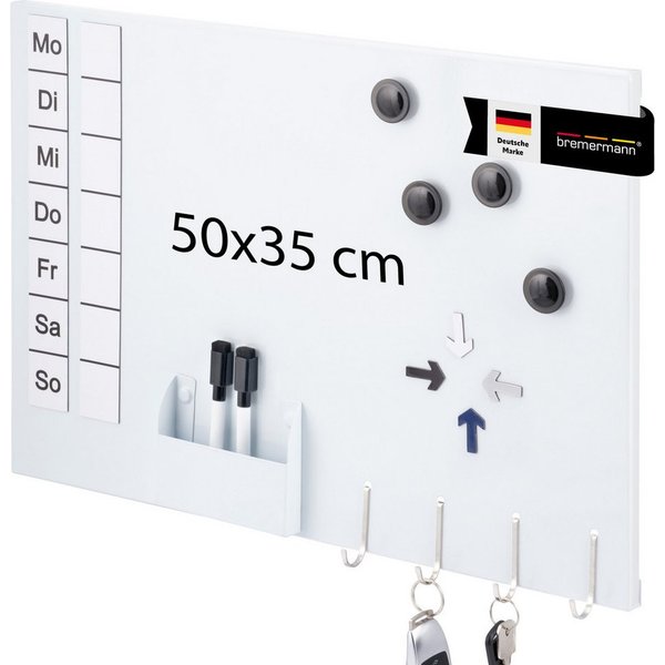 bremermann Magnettafel aus Metall, beschreibbar, viel Zubehör, (1-tlg)