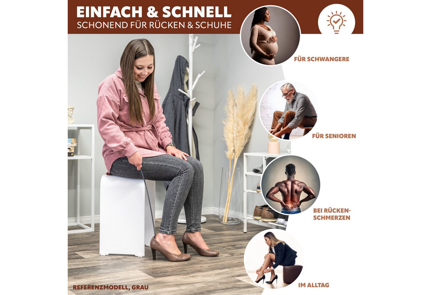 bremermann Schuhlöffel Schuhanzieher 2er Set, 16 und 58 cm – Bild 2 von 5