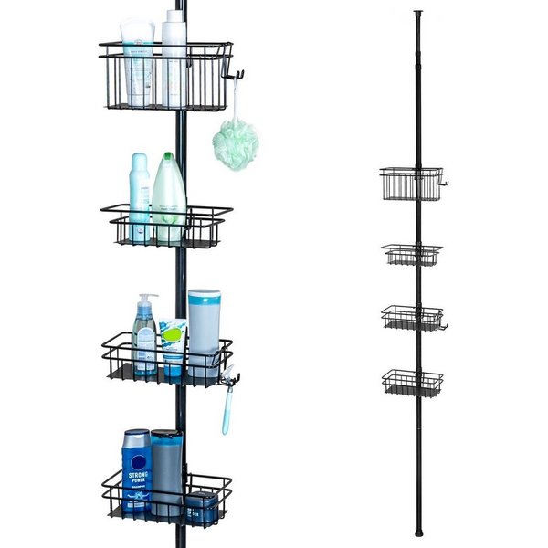 bremermann Teleskopregal Teleskop-Badregal, 4 Körbe Duschregal bis max. ca. 290 cm