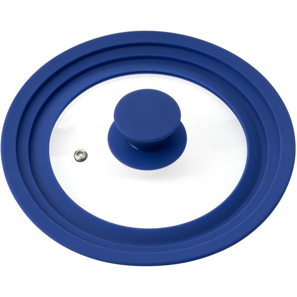 bremermann Universaldeckel Universal-Glasdeckel mit Silikonrand, 16/18/20 cm, blau klein, (1-tlg)