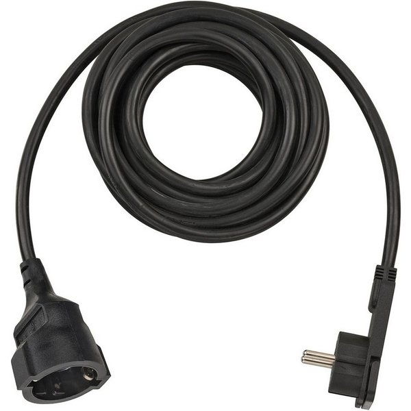 Brennenstuhl H05VV-F3G1,5 mit Kischu u. Flachstecker Verlängerungskabel, Typ F (Schuko), Typ F (Schuko) (500 cm)