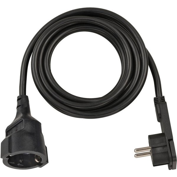 Brennenstuhl H05VV-F3G1,5 3m mit Berührungsschutz und Flachstecker Verlängerungskabel, F-Stecker, Typ F (Schuko) (300 cm)