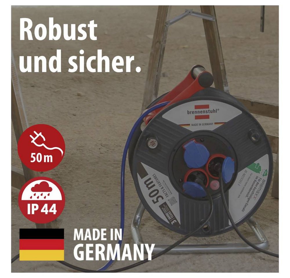 Brennenstuhl Kabeltrommel Garant 180, 50 m 1209830 Kabeltrommel – Bild 2 von 5