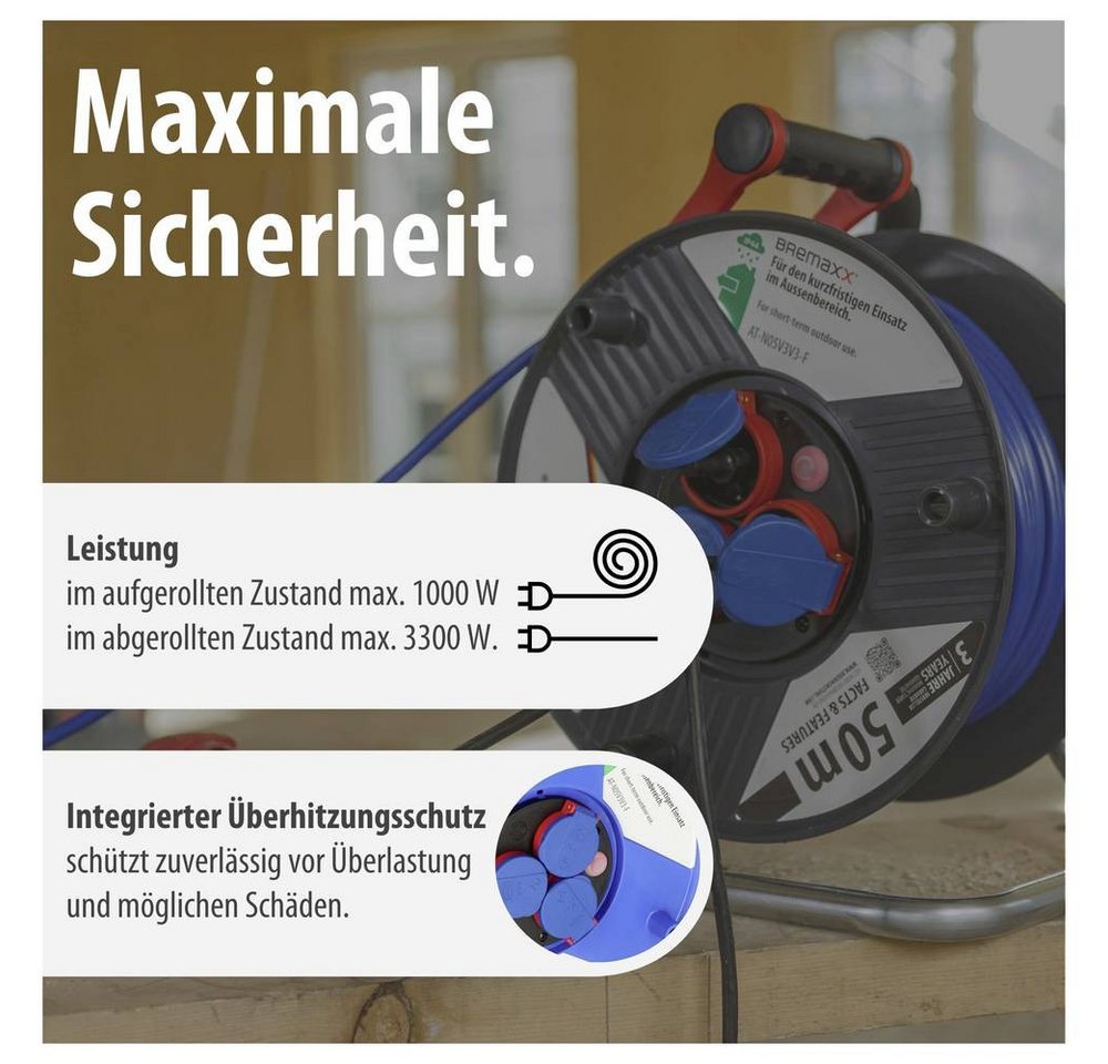 Brennenstuhl Kabeltrommel Garant 180, 50 m 1209830 Kabeltrommel – Bild 5 von 5
