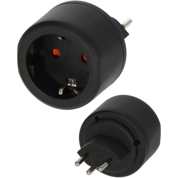 Brennenstuhl Reisestecker Schuko auf CH Steckertyp F (Schuko) auf J (CH) Adapter zu Typ F (Schuko)