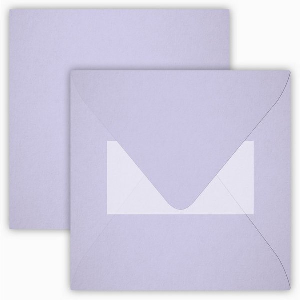 Briefumschläge24Plus Briefumschlag 25 St. 15,5 x 15,5 cm Briefumschläge Quadratisch Flieder, 15,5 x 15,5 mm Briefumschläge Recyceltes Material