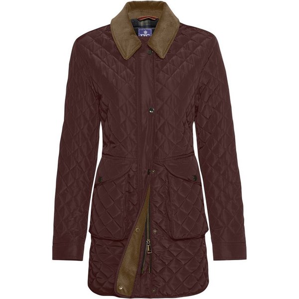 Brigitte von Schönfels Steppjacke Steppmantel mit Cordkragen