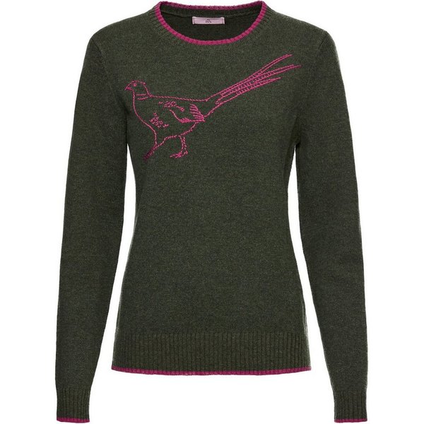 Brigitte von Schönfels Strickpullover Pullover mit Fasanmotiv