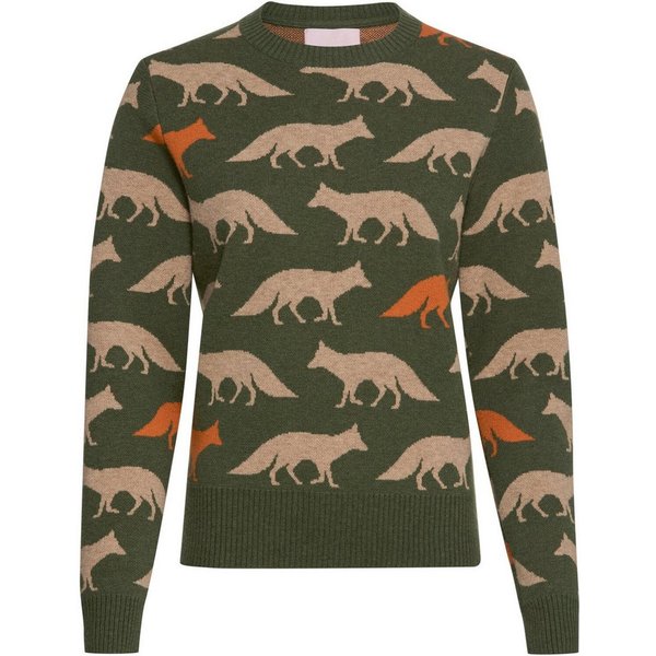 Brigitte von Schönfels Strickpullover Pullover mit Fuchs-Intarsie