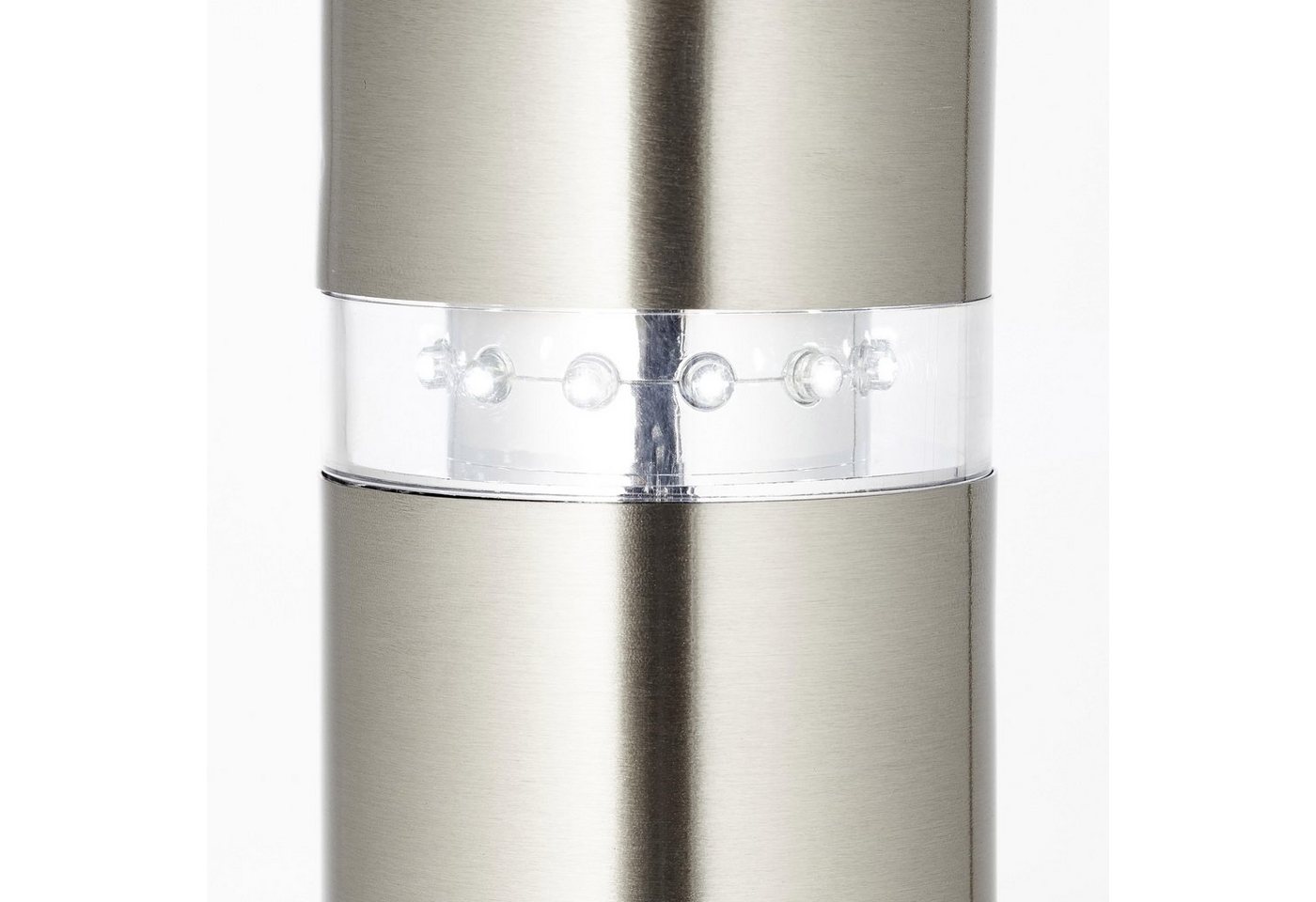 Brilliant Außen-Stehlampe BOLE, LED fest integriert, 78 cm Höhe, Ø 8 cm, Bewegungsmelder, E27, Metall/Kunststoff, edelstahl – Bild 3 von 5
