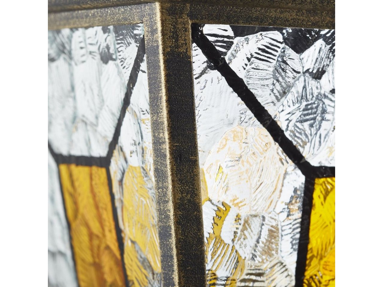 Brilliant Außen-Wandleuchte Janel, ohne Leuchtmittel, 45 cm Höhe, 26 cm Tiefe, E27, Metall/Glas, schwarz goldfarben – Bild 2 von 2