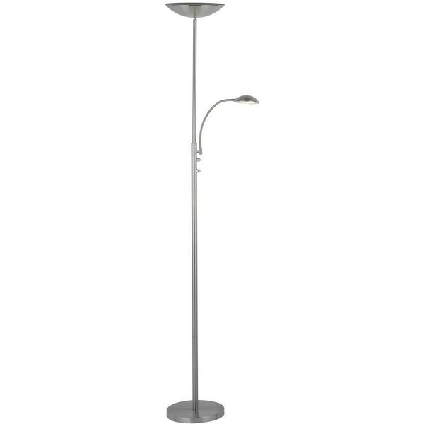 Brilliant Deckenfluter Rosanna, LED fest integriert, Warmweiß, LED Deckenfluter Lesearm eisen