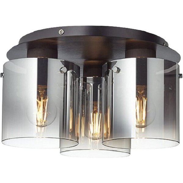 Brilliant Deckenleuchte Beth, ohne Leuchtmittel, Deckenlampe 35cm schwarz/rauchglas