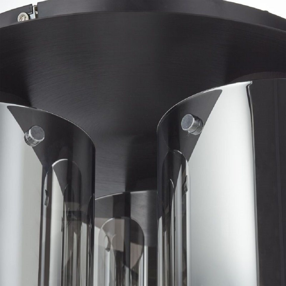 Brilliant Deckenleuchte Beth, ohne Leuchtmittel, Deckenlampe 35cm schwarz/rauchglas – Bild 3 von 5