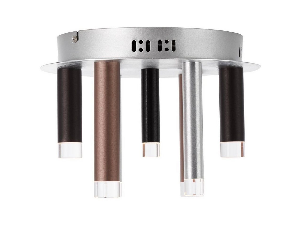 Brilliant Deckenleuchte Cembalo, LED fest integriert, Warmweiß, LED Deckenlampe 7flg braun/Kaffee – Bild 2 von 4
