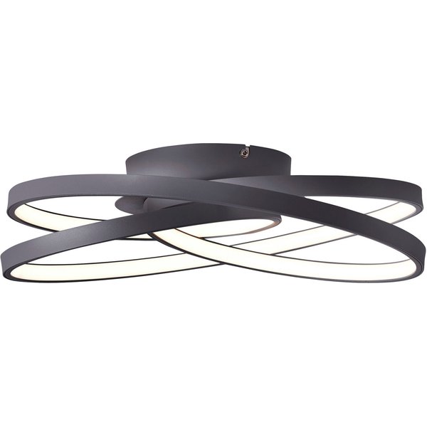 Brilliant Deckenleuchte Labyrinth, LED wechselbar, Warmweiß, Ø 39,5 cm, ineinandergreifende Kreise, Metall/Acryl