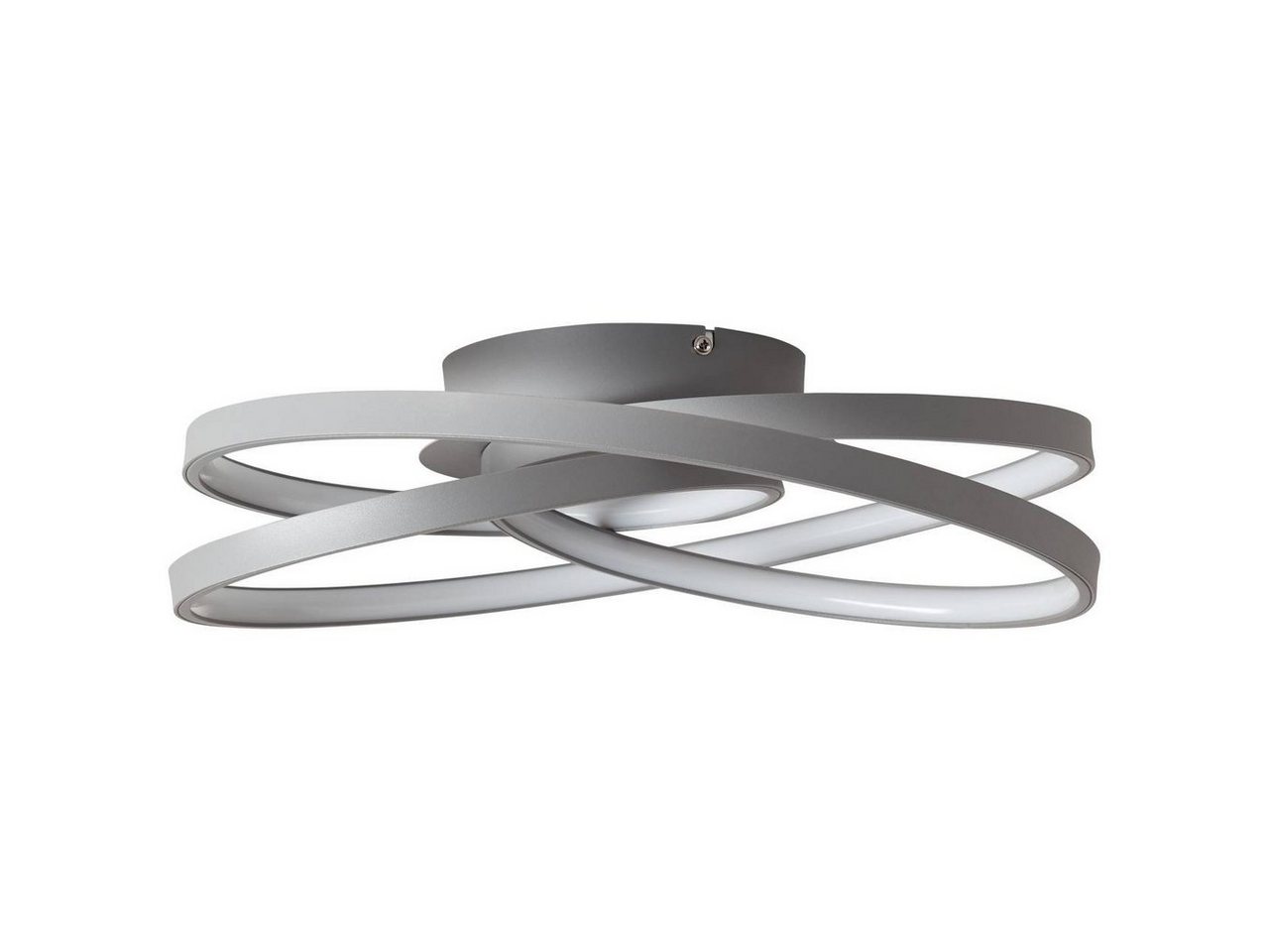Brilliant Deckenleuchte Labyrinth, LED wechselbar, Warmweiß, Ø 39,5 cm, ineinandergreifende Kreise, Metall/Acryl – Bild 3 von 5