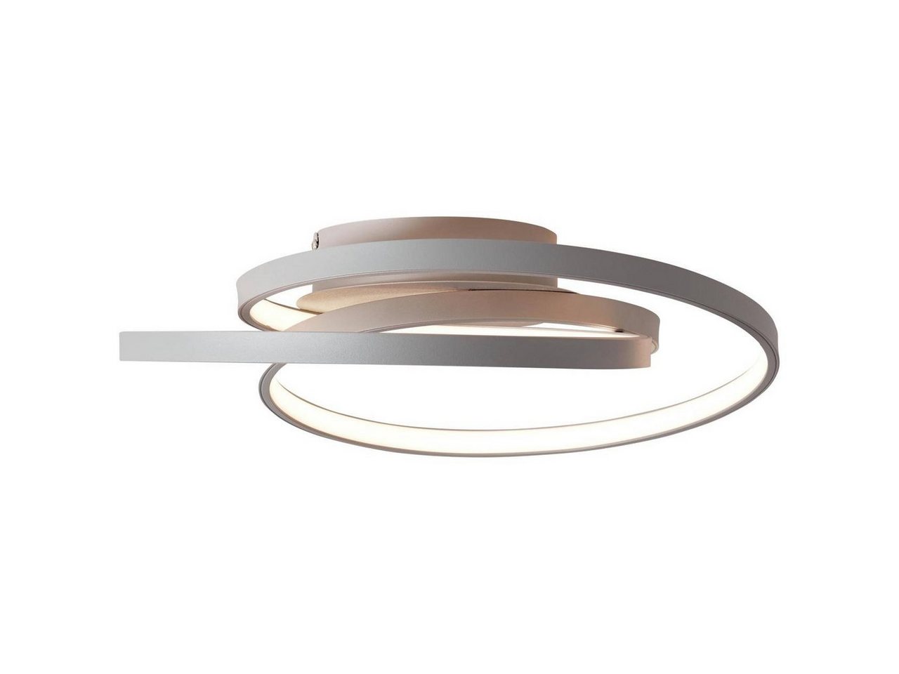 Brilliant Deckenleuchte Labyrinth, LED wechselbar, Warmweiß, Ø 39,5 cm, ineinandergreifende Kreise, Metall/Acryl – Bild 4 von 5