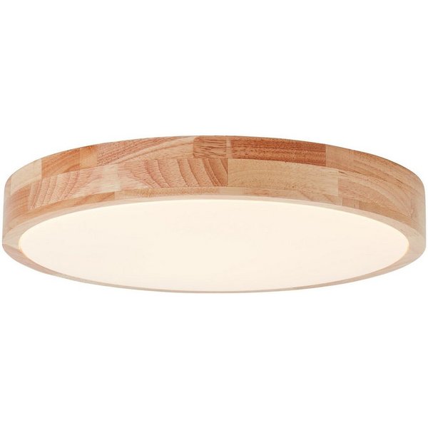 Brilliant Deckenleuchte Slimline, LED wechselbar, Warmweiß, LED Wand- und Deckenlampe 39cm holz hell/weiß