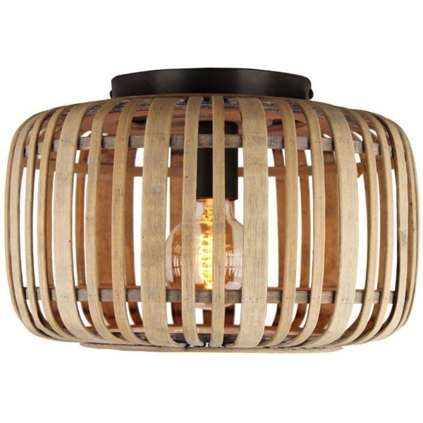 Brilliant Deckenleuchte Woodrow, ohne Leuchtmittel, Bambus - Nature Style - dimmbar - Ø 32cm - E27 Fassung