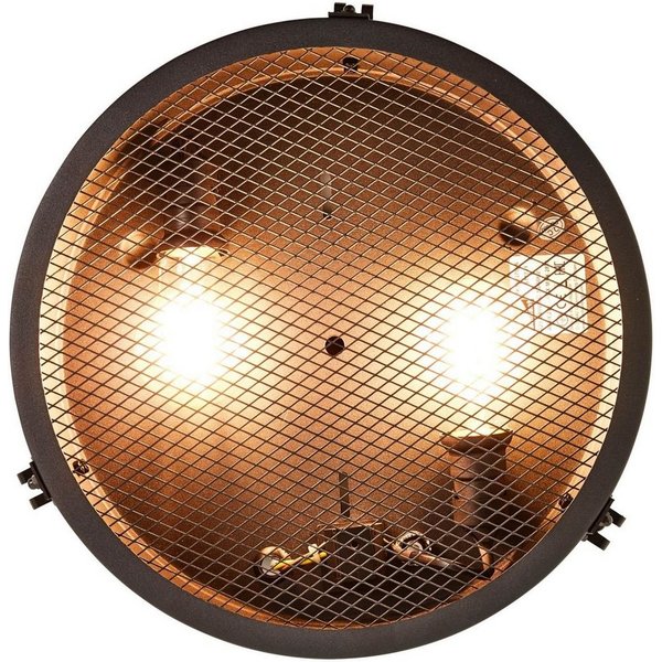 Brilliant Deckenleuchte Zois, ohne Leuchtmittel, Deckenlampe 34cm schwarz korund