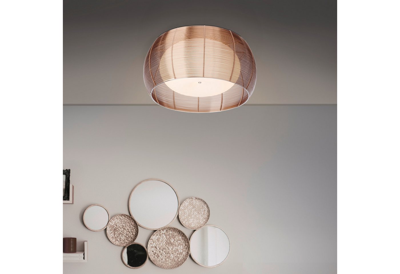 Brilliant Deckenleuchten Relax, Lampe Relax Deckenleuchte 50cm bronze/chrom 2x A60, E27, 30W, g.f. N – Bild 3 von 3