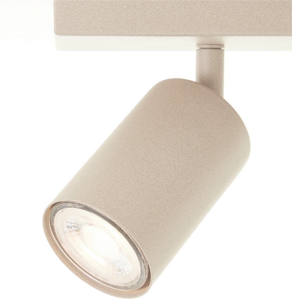 Brilliant Deckenstrahler Jello, LED wechselbar, Warmweiß, GU10 LED inkl., 350 lm, 3000 K, schwenkbar, Metall, champagnerfarben – Bild 5 von 5