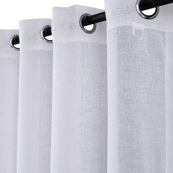 Brilliant Gardine / Transparent / Versch. Farben / 140x245cm / #9004 / Leinenstruktur, Ösen, transparent, Store