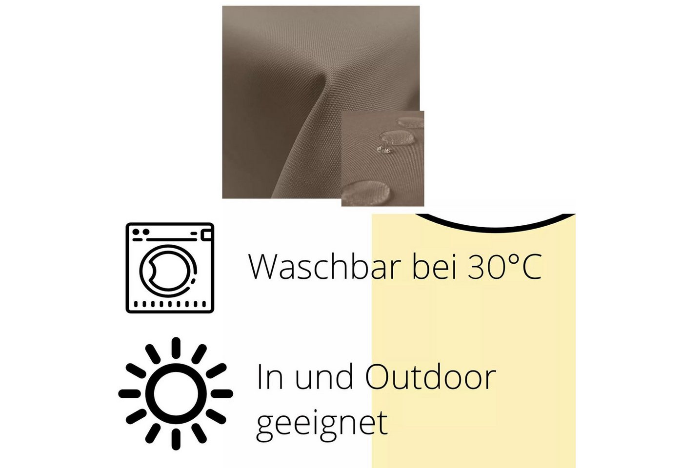 Brilliant Gartentischdecke / Sonnenschutz / Versch. Farben & Größen, Schmutzabweisend – Bild 2 von 2
