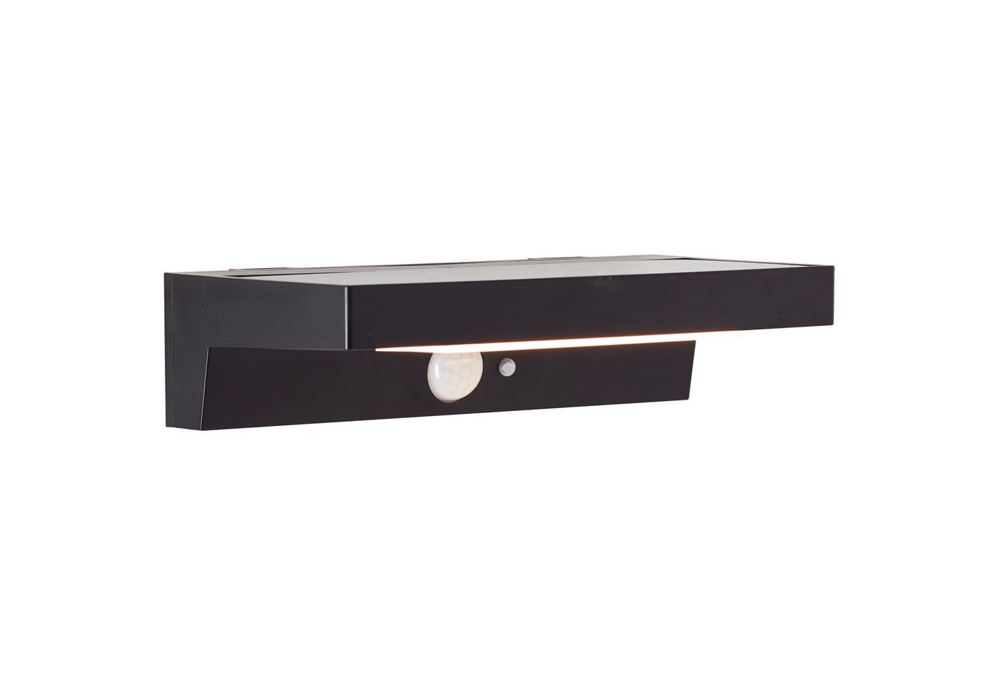Brilliant LED Außen-Wandleuchte Barker, Bewegungsmelder, LED fest integriert, Neutralweiß, LED Außenwandleuchte, Solar, 21 cm, 430 lm, 4000 K, schwarz – Bild 3 von 5