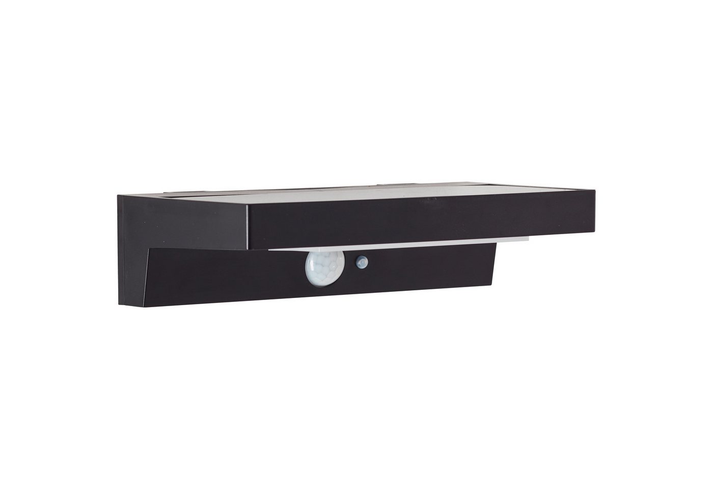 Brilliant LED Außen-Wandleuchte Barker, Bewegungsmelder, LED fest integriert, Neutralweiß, LED Außenwandleuchte, Solar, 21 cm, 430 lm, 4000 K, schwarz – Bild 4 von 5