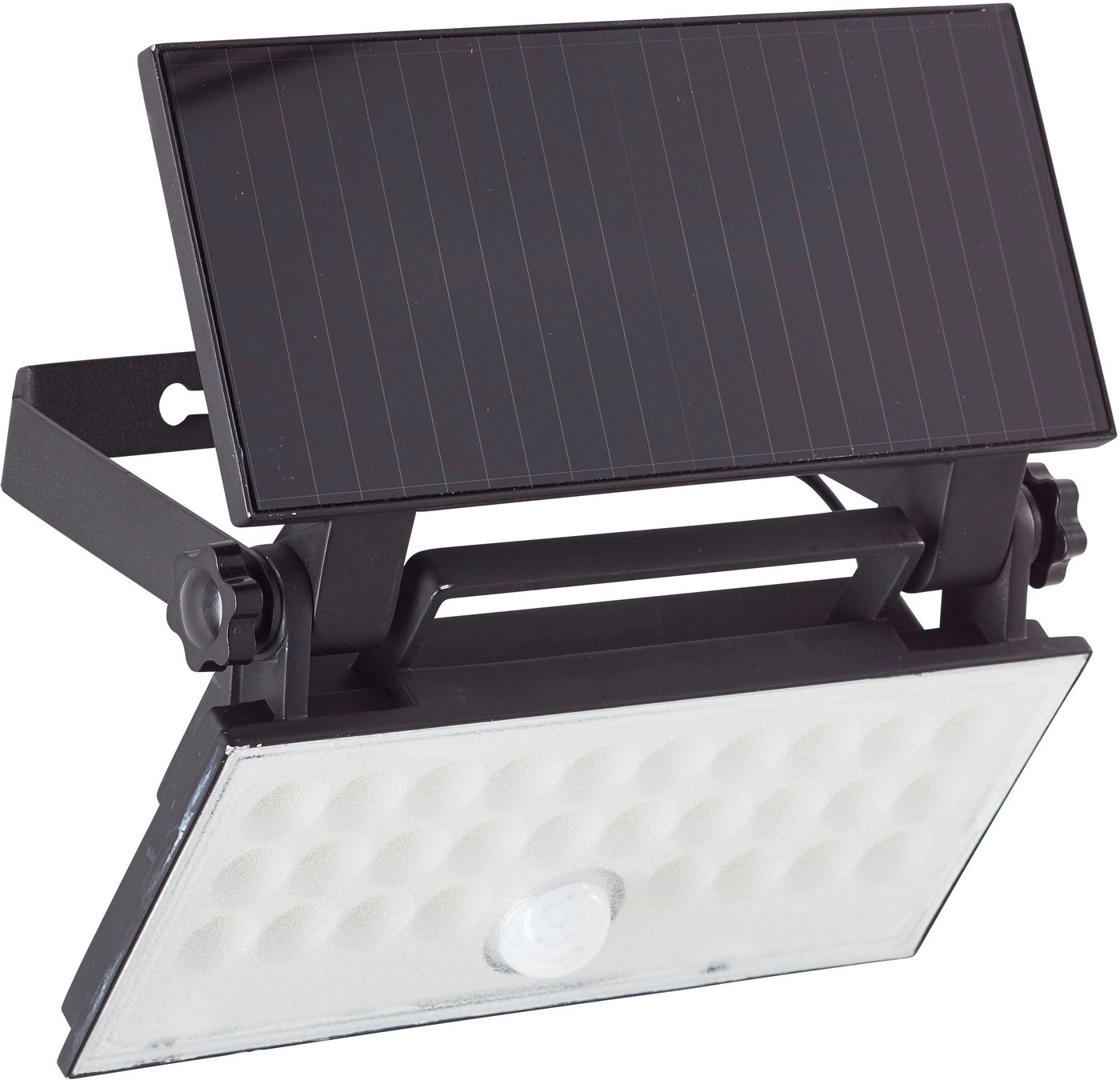 Brilliant LED Außen-Wandleuchte Luton, Bewegungsmelder, LED fest integriert, Solar, 19 cm, 1000 lm, 4100 K, schwenkbar, schwarz – Bild 3 von 5