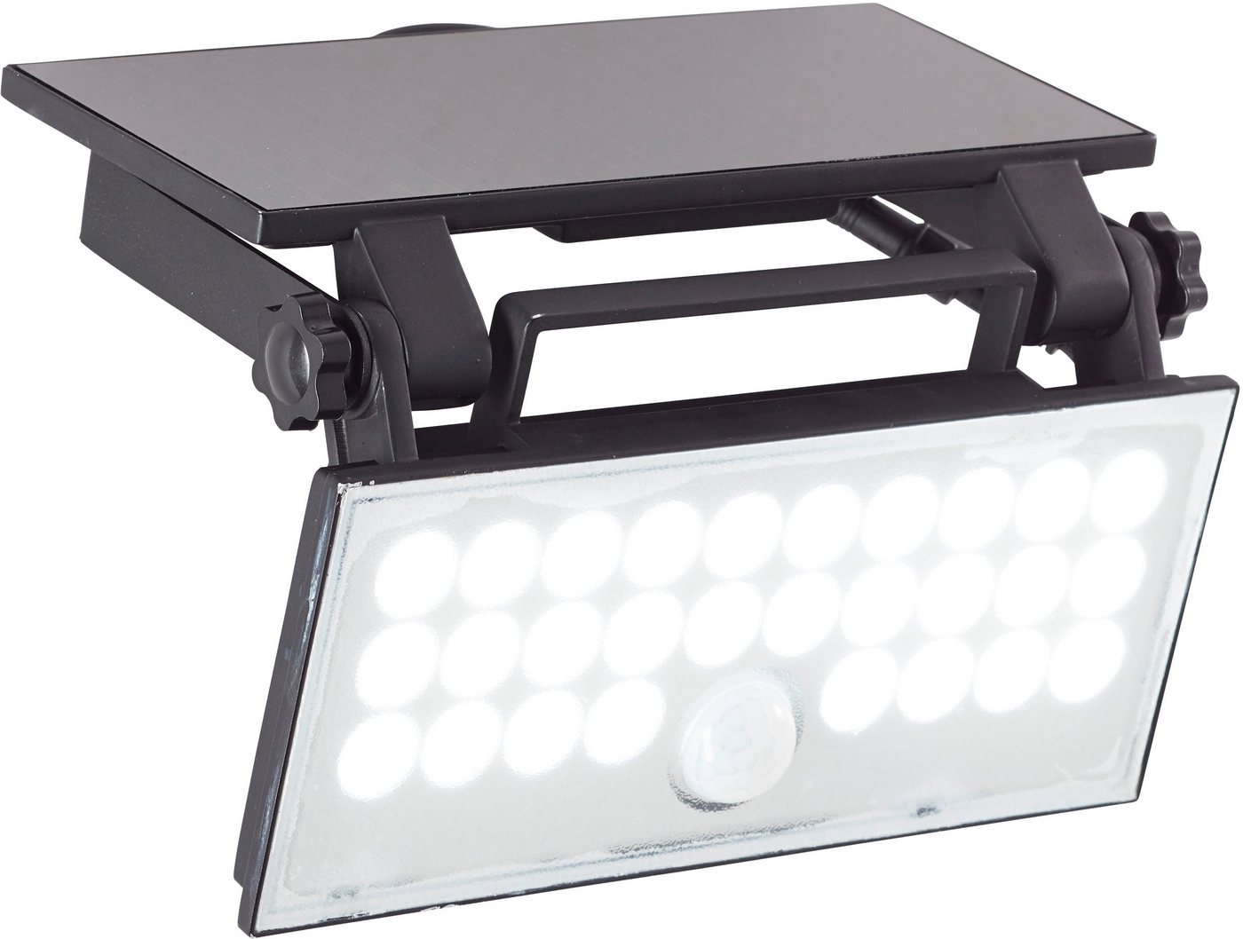Brilliant LED Außen-Wandleuchte Luton, Bewegungsmelder, LED fest integriert, Solar, 19 cm, 1000 lm, 4100 K, schwenkbar, schwarz – Bild 4 von 5