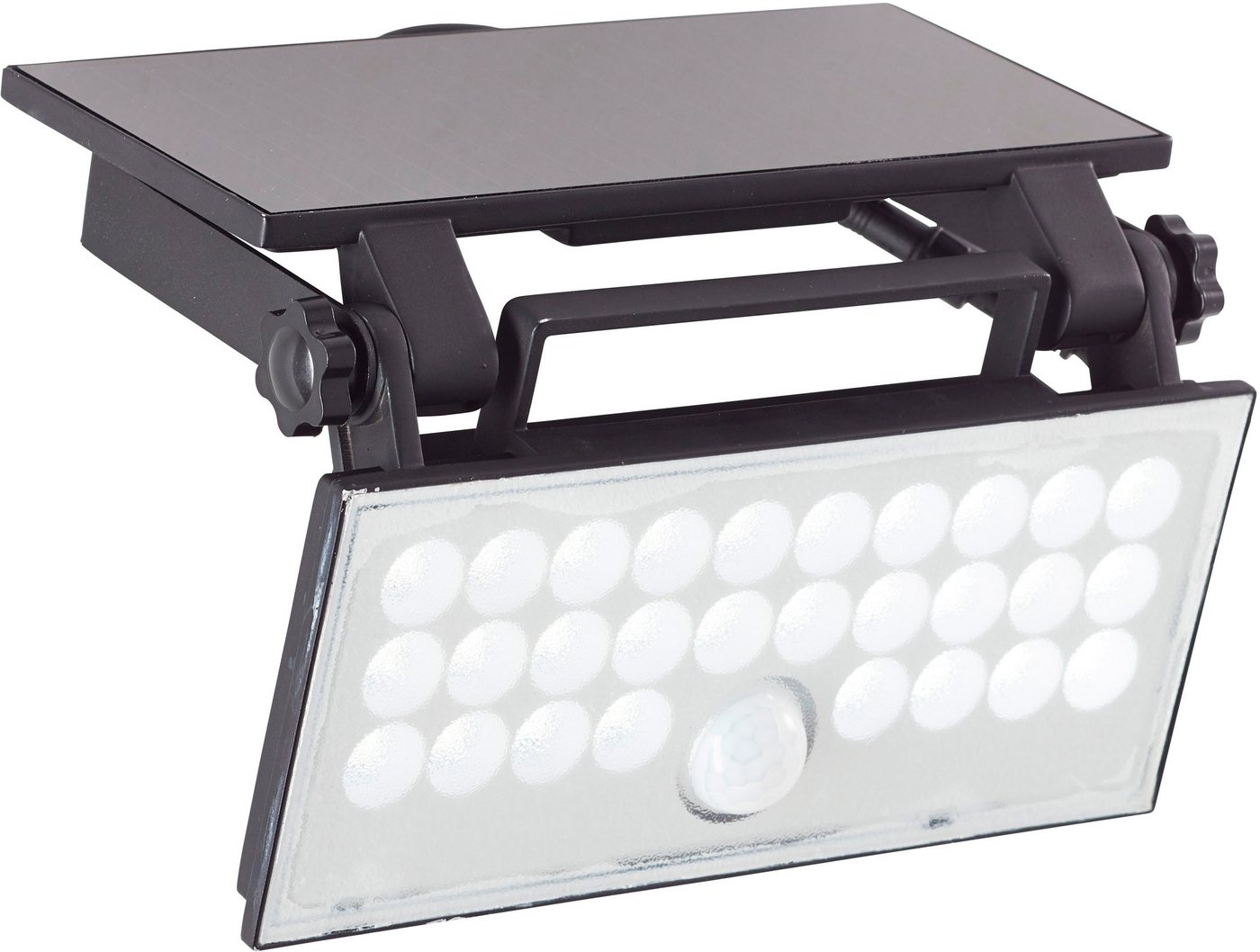 Brilliant LED Außen-Wandleuchte Luton, Bewegungsmelder, LED fest integriert, Solar, 19 cm, 1000 lm, 4100 K, schwenkbar, schwarz – Bild 5 von 5