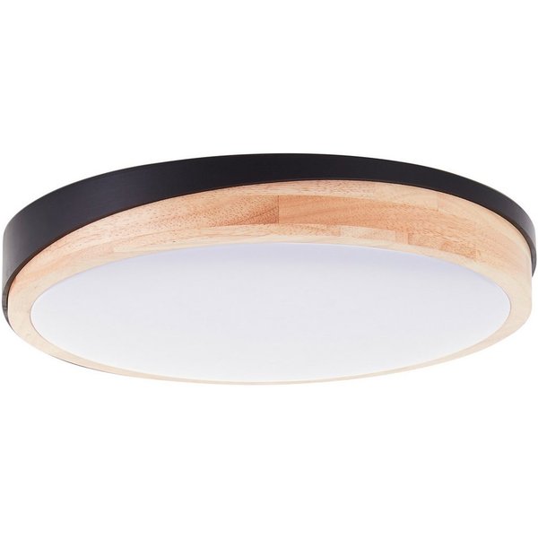Brilliant LED Deckenleuchte Baarlo, Dimmfunktion, LED fest integriert, Warmweiß, Ø 35 cm, 2400 lm, 3000 K, 3-Stufen dimmbar, Holz/Metall